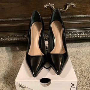 Aldo Frited Black Leather pump